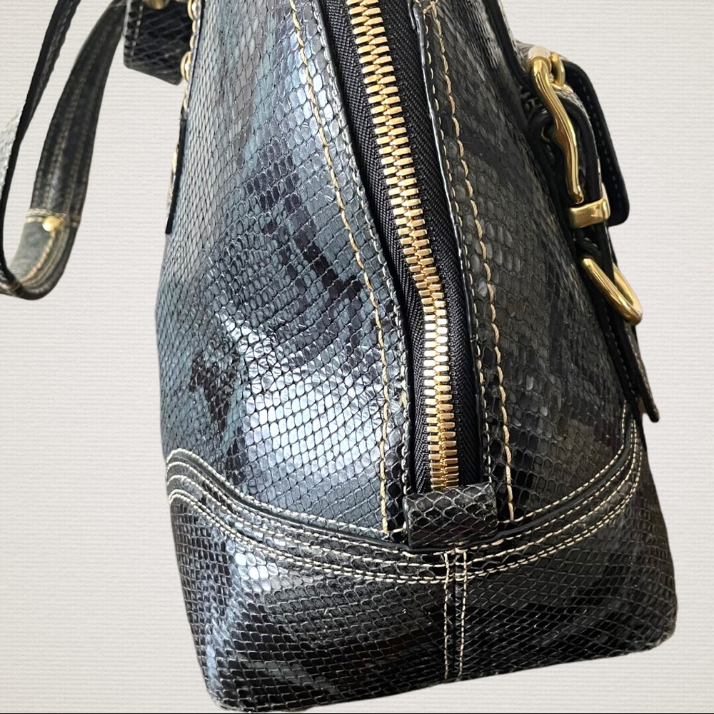 Vintage Y2k Coach Python Miranda Embossed Leather… - image 6